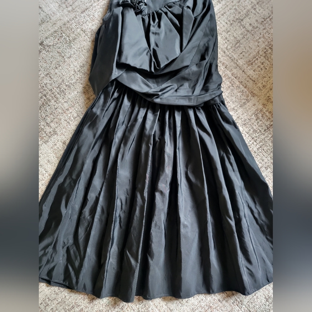 Vintage Gunne Sax Strapless Sweetheart Neck Drop Waist Draped Mermaid Gown Sz 0 - Picture 5 of 12